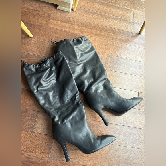 Balenciaga Boots Women's Black Falcon 105mm Leather Knee Boots EUR 39 US 9 - Picture 12 of 16